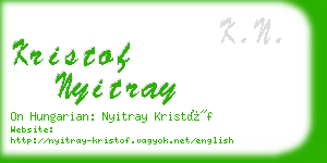 kristof nyitray business card